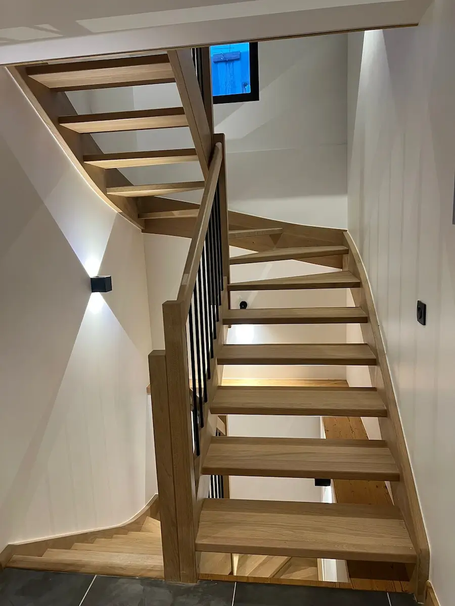 Completed staircase in La Grange